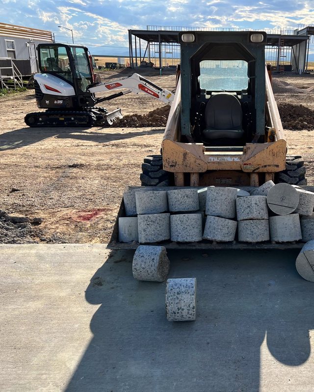 Photo: pulled cores loaded for removal on a NoCo job